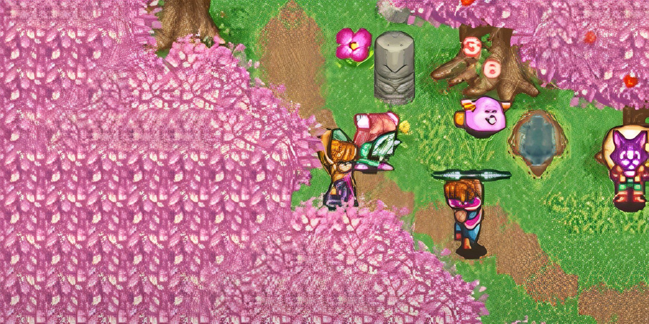 Fighting alongside your party in Secrets of Mana.