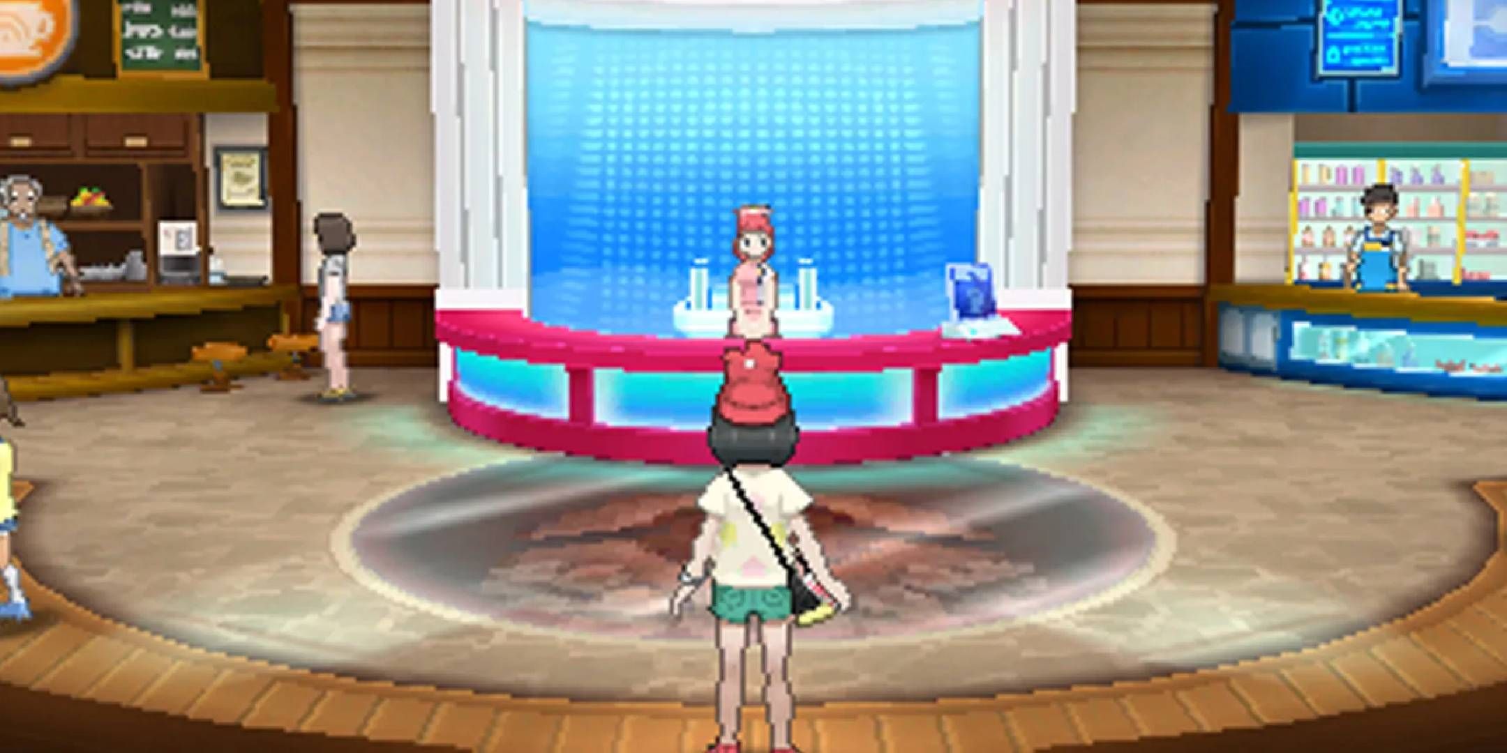 Senne running to a pokemon center in Pokemon Sun.-1