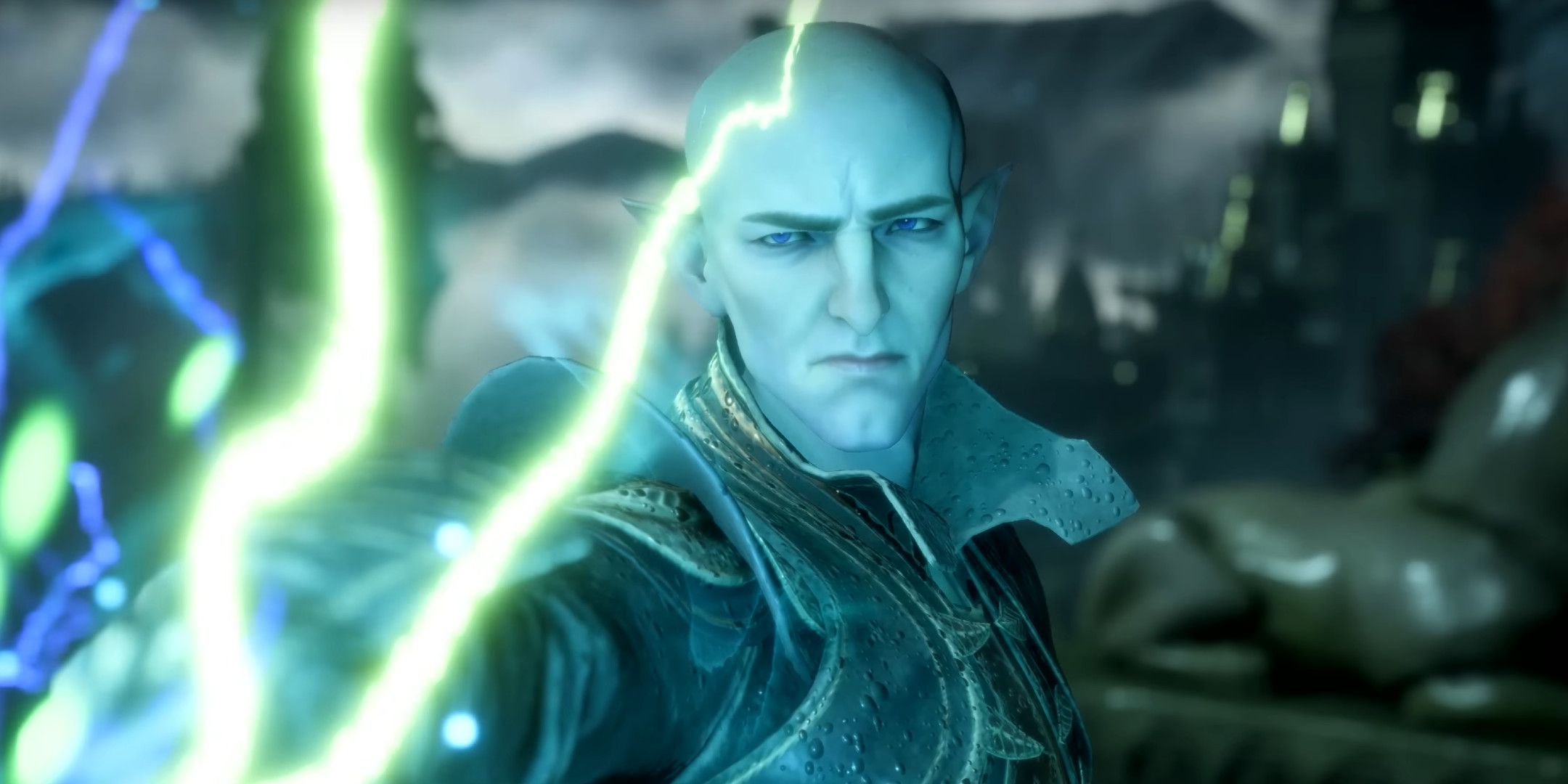 Solas from Dragon Age; Veilguard, who focuses on memorizing spells