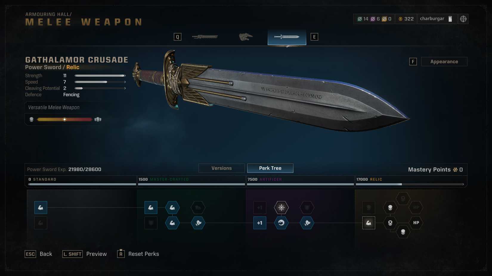 Space Marine 2 Bulwark Build Power Sword Tree