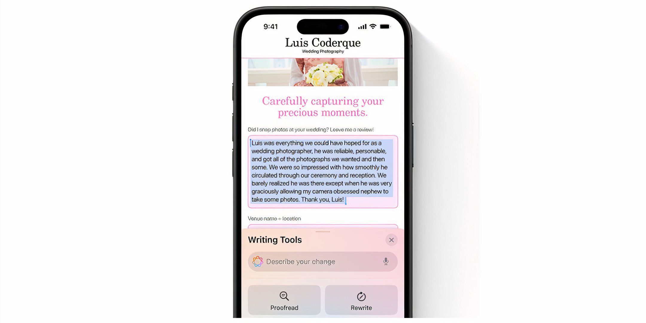 One of the official images from Apple about the messaging features on ios 18. 