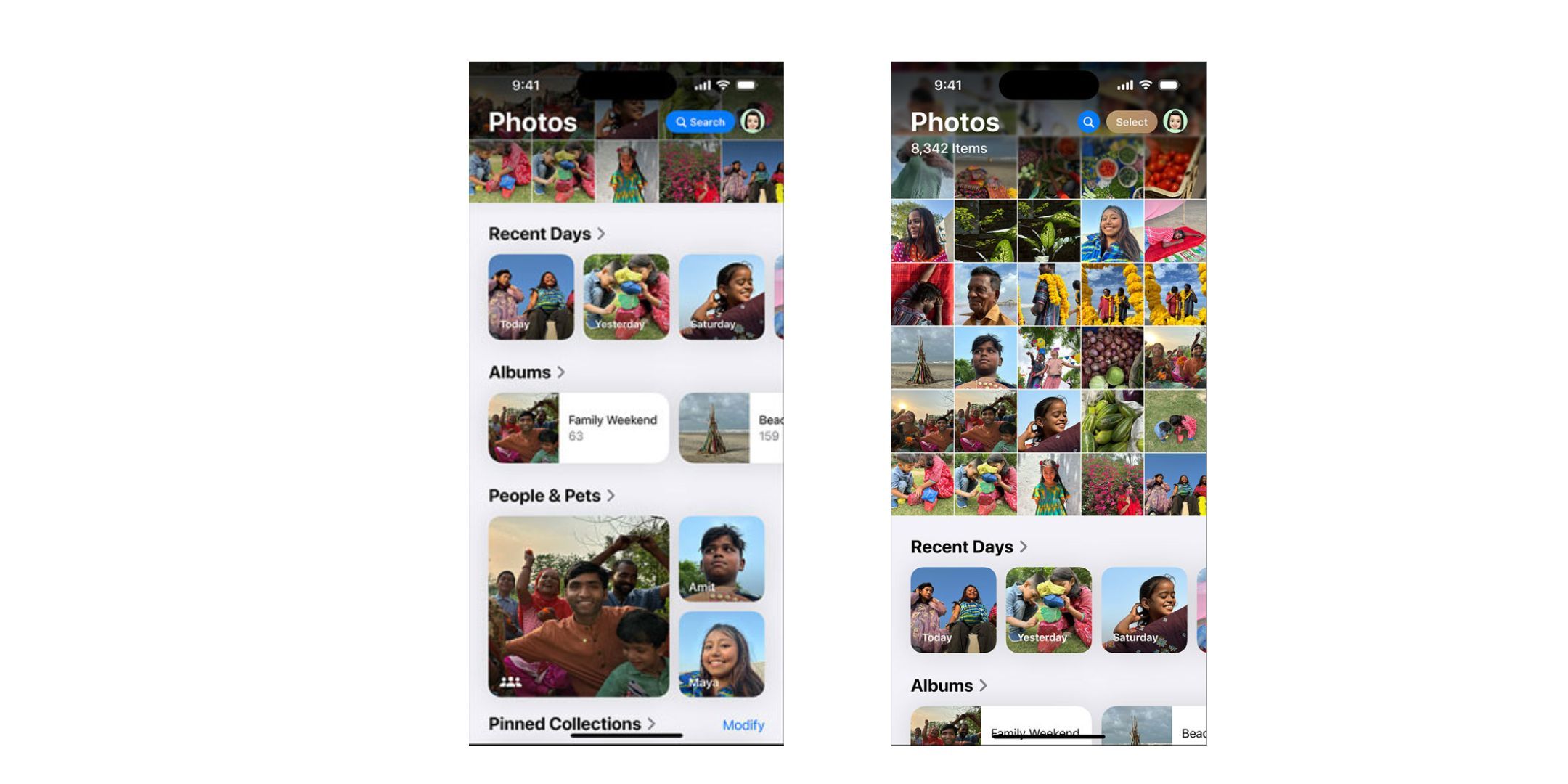 One of Apple's official images for the Photos app redesign. 