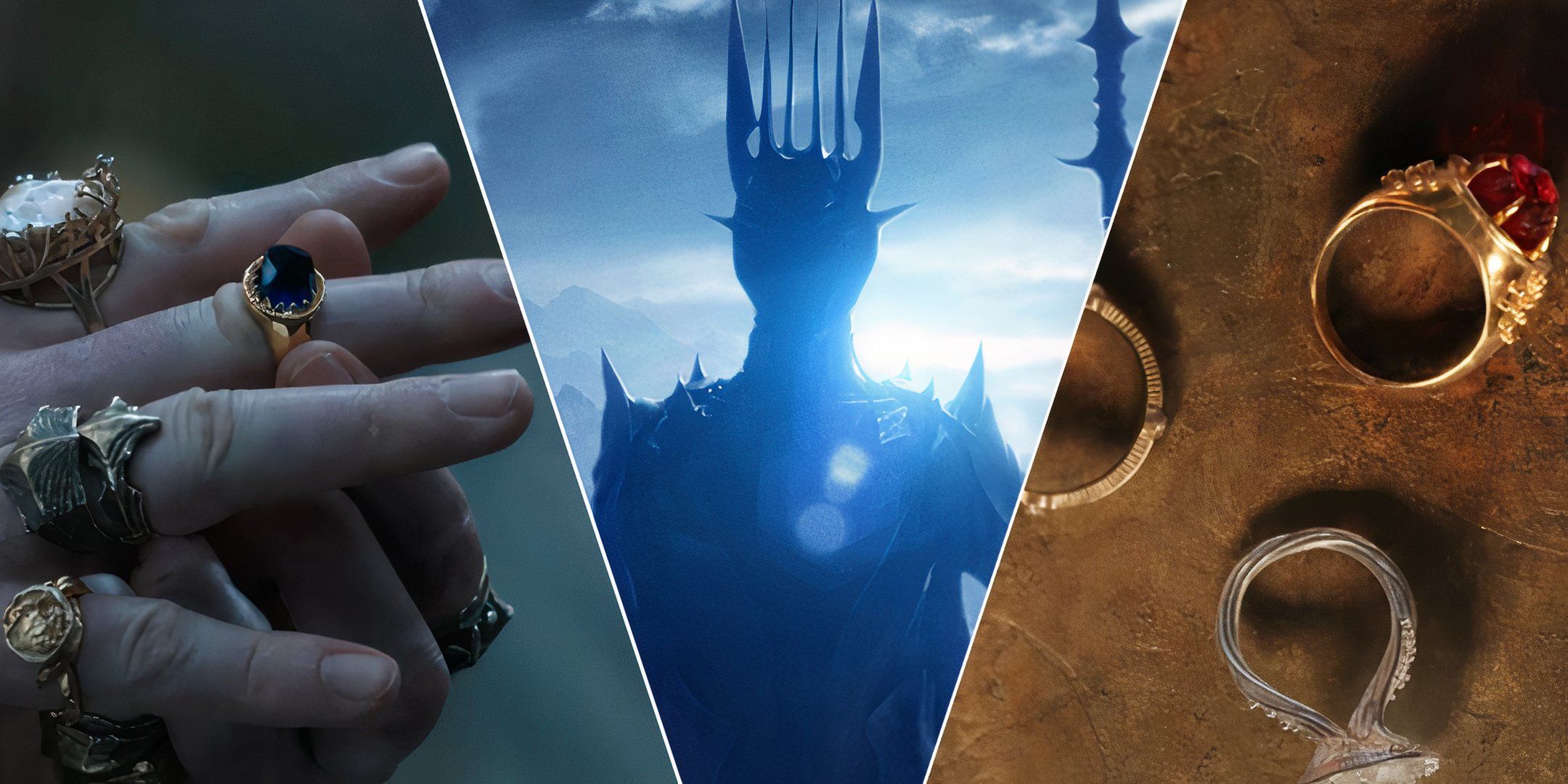 The Elven rings of Power, and Sauron in Rings of Power.