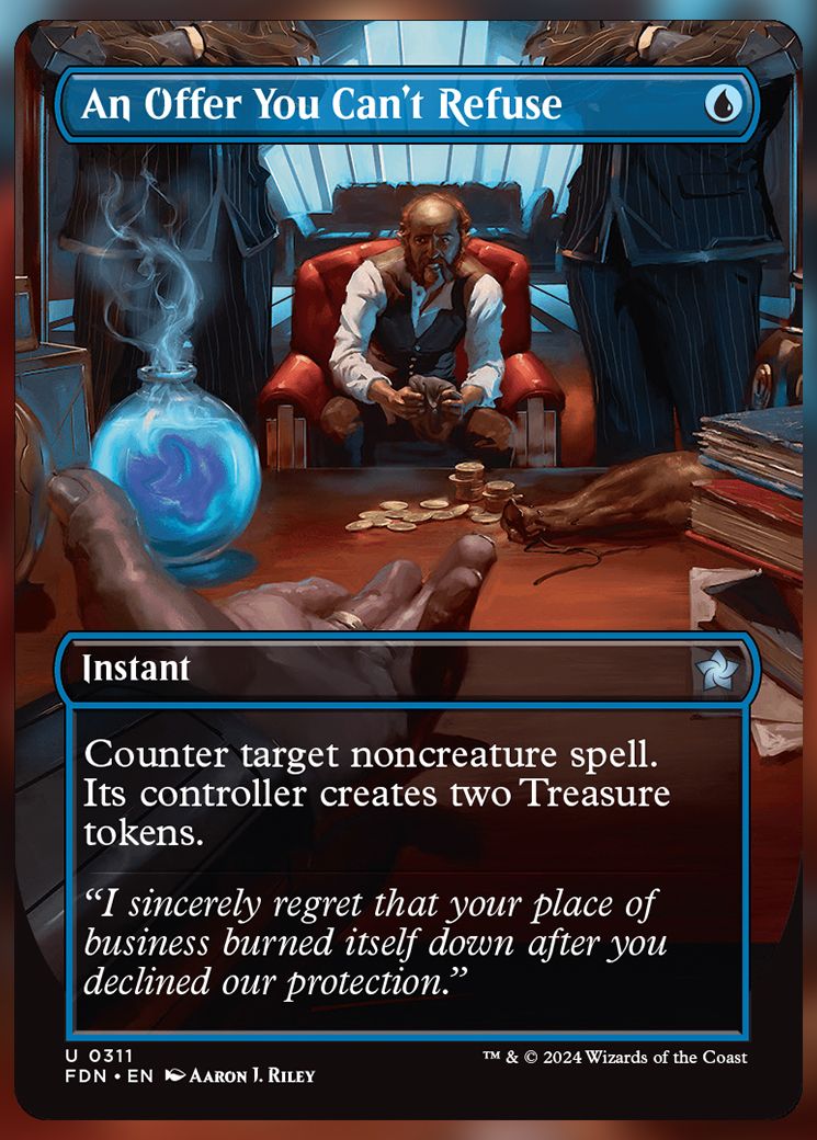 An Offer You Can't Refuse alt-art MTG Card.