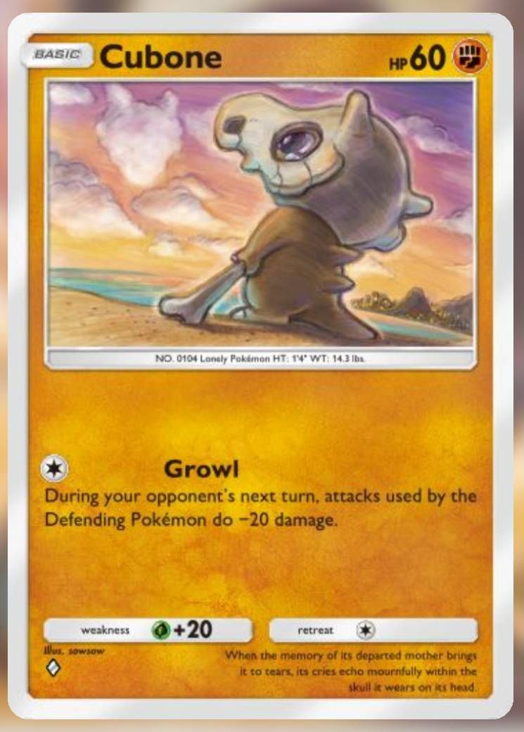 Ny karatra Cubone avy amin'ny Genetic Apex