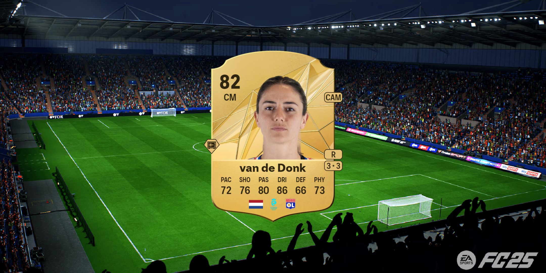 کارت دانیل ون د دونک در EA Sports FC 25.