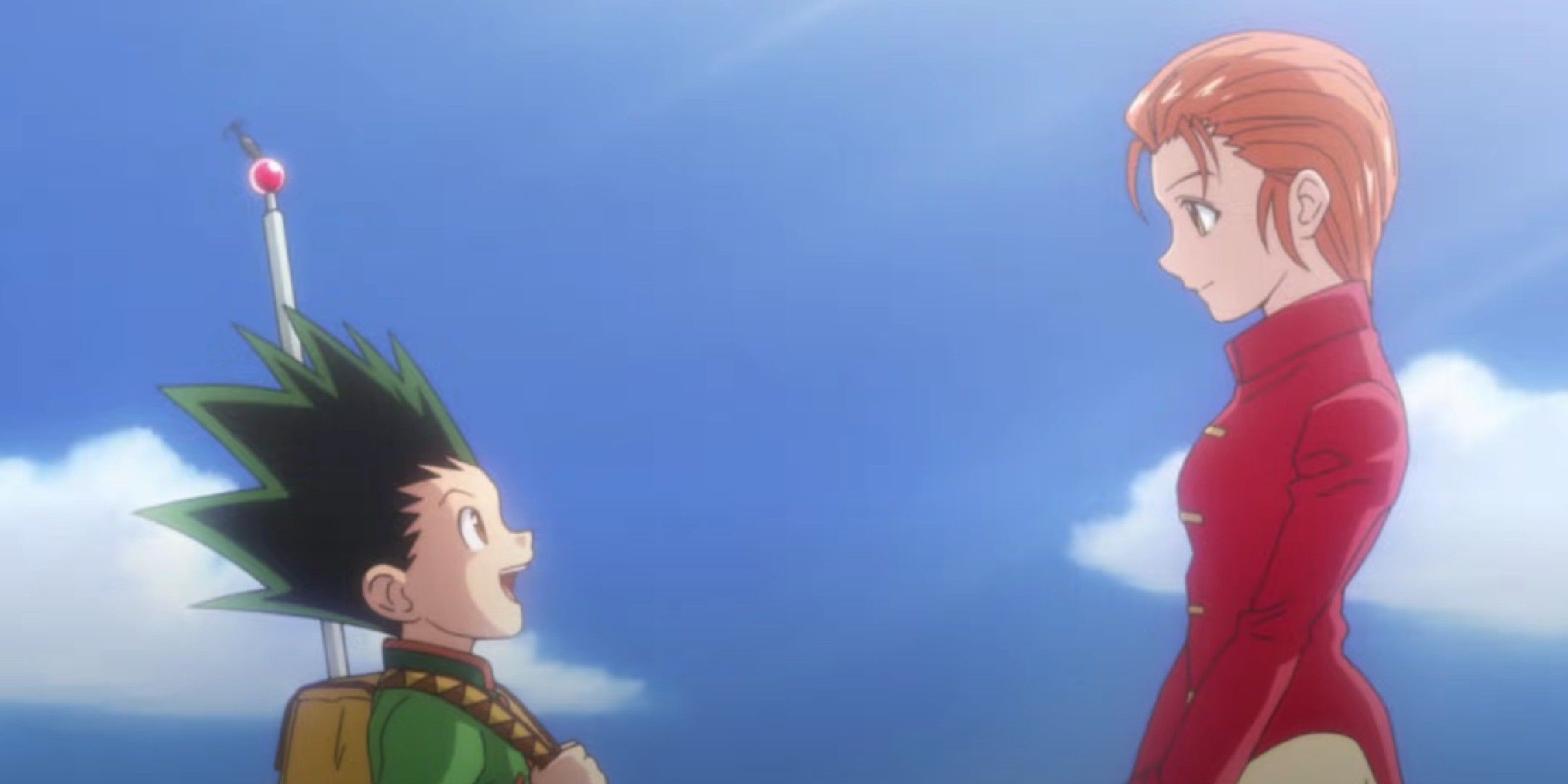 Hunter x Hunter image showing its main character Gon and his mother.