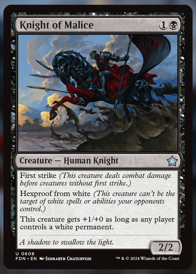 Knight of Malice MTG Card.