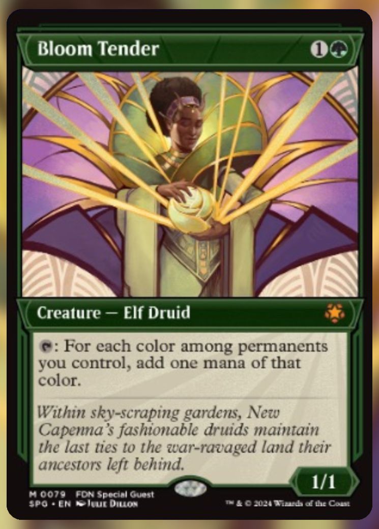 Magic The Gathering Bloom Tender Card.