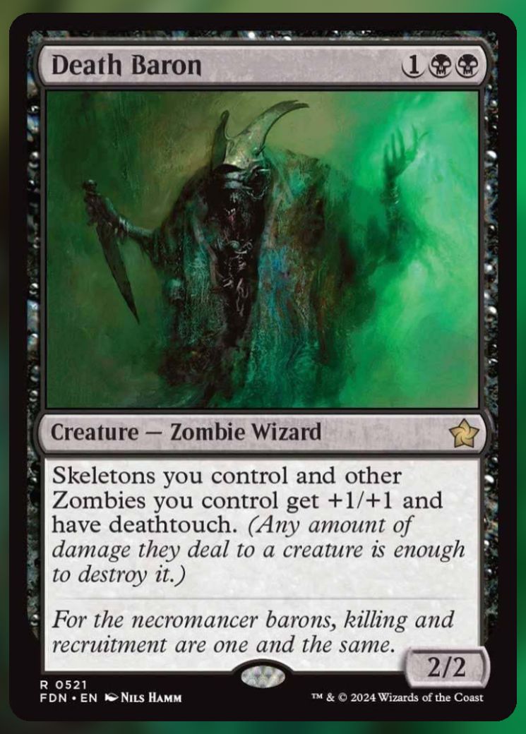 Magic The Gathering Death Baron Card.