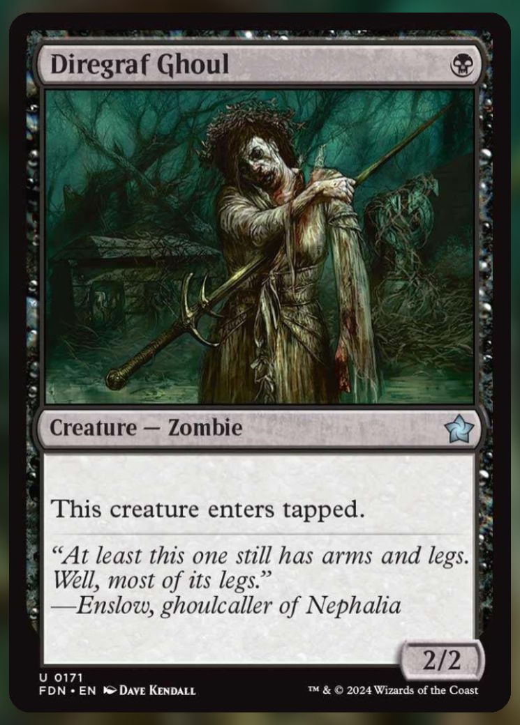 Magic The Gathering Diregraf Ghoul Card.