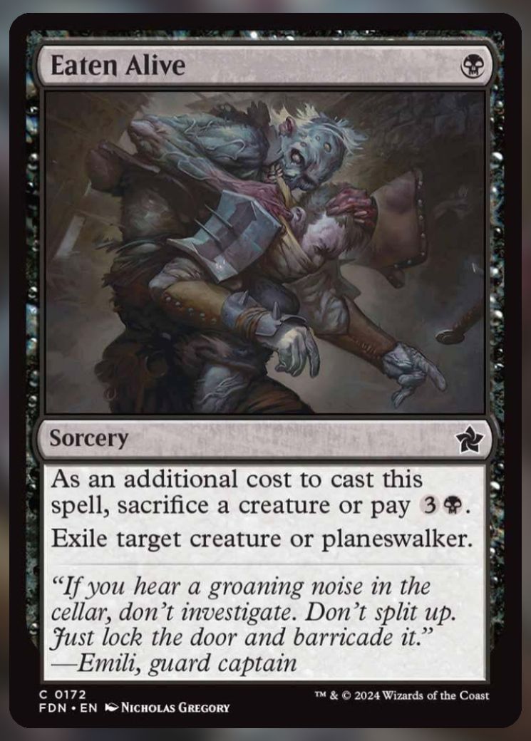 Magic The Gathering Foundations Eaten Alive Card.