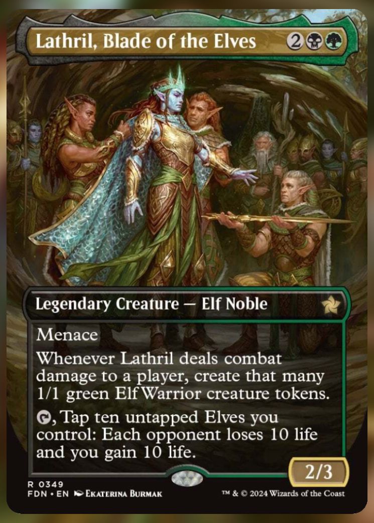 Magic The Gathering Lathril, Blade of the Elves Alt Card.