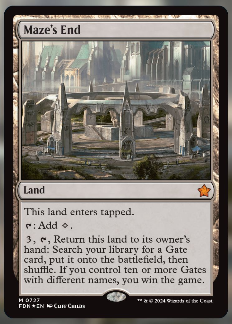 Magic The Gathering Maze's End Card.