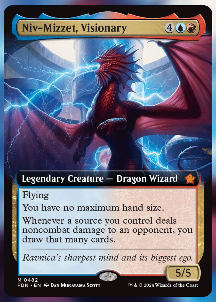 Magic The Gathering Niv-Mizzet, Visionary alt card.