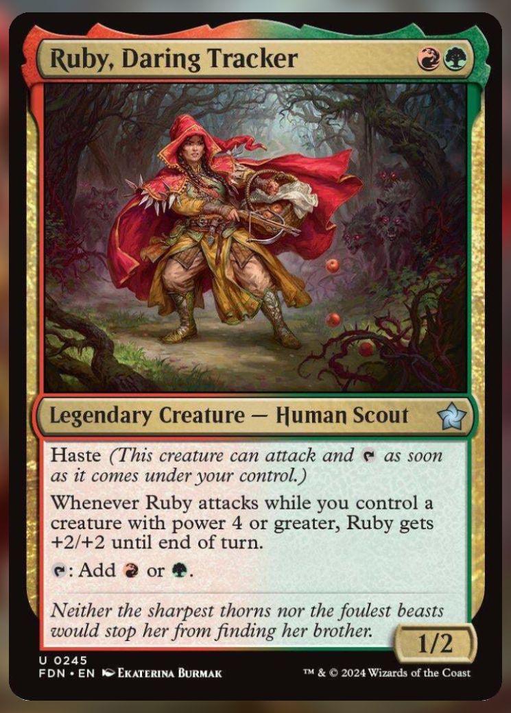 Magic The Gathering Ruby, Daring Tracker Card.