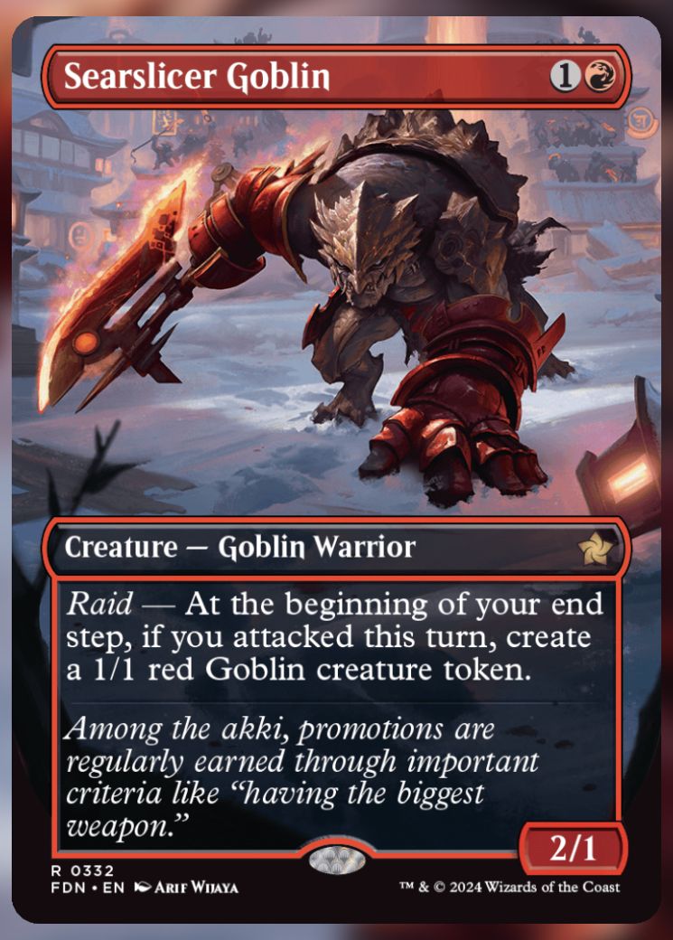 Magic The Gathering Searslicer Goblin Alt Card.