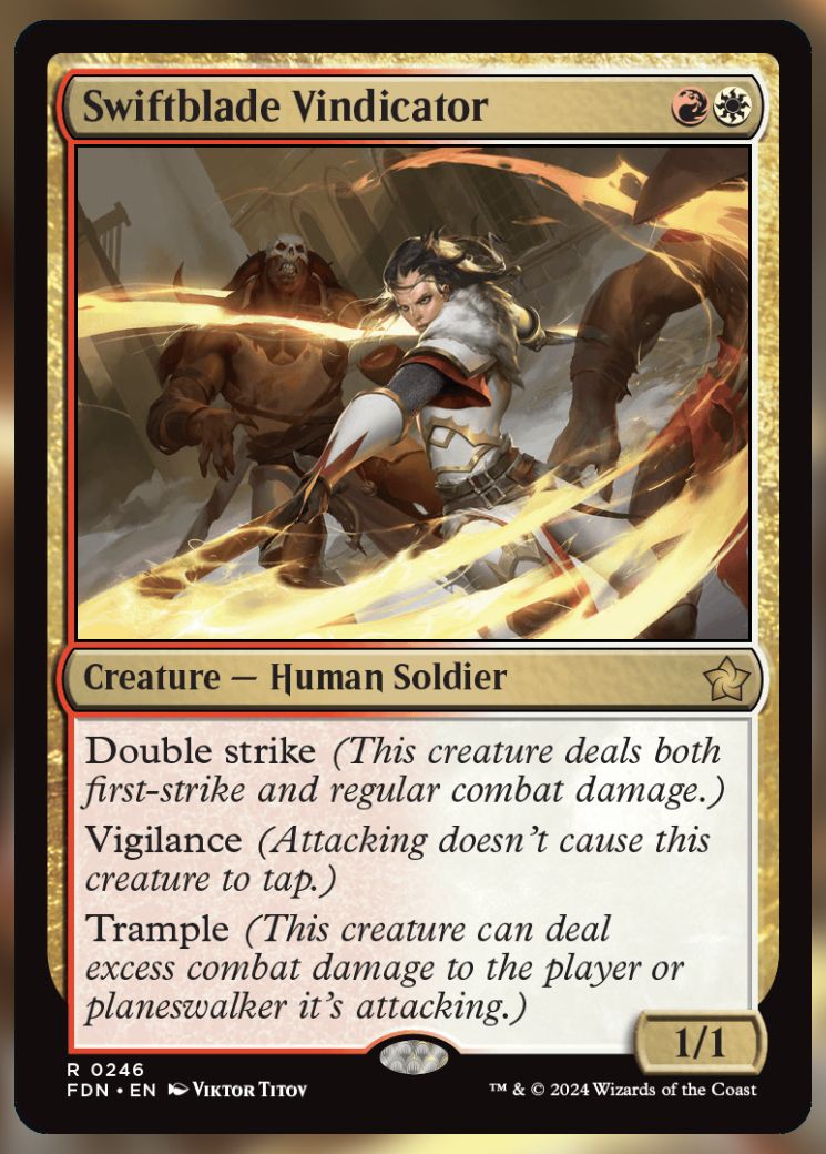 Magic The Gathering Swiftblade Vindicator Main Card.