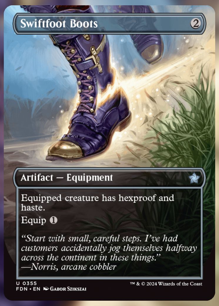 Magic The Gathering Swiftfoot Boots Alt Card.