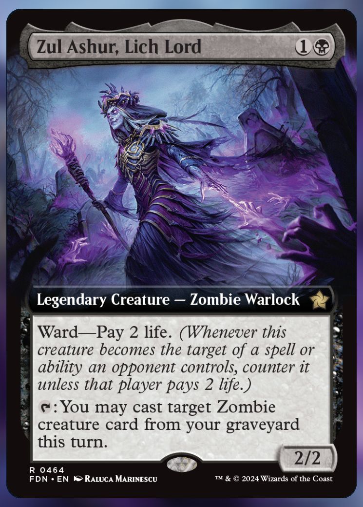 Magic The Gathering Zul Ashur, Lich Lord Card.