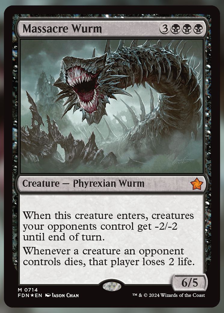 Massacre Wurm MTG Card.