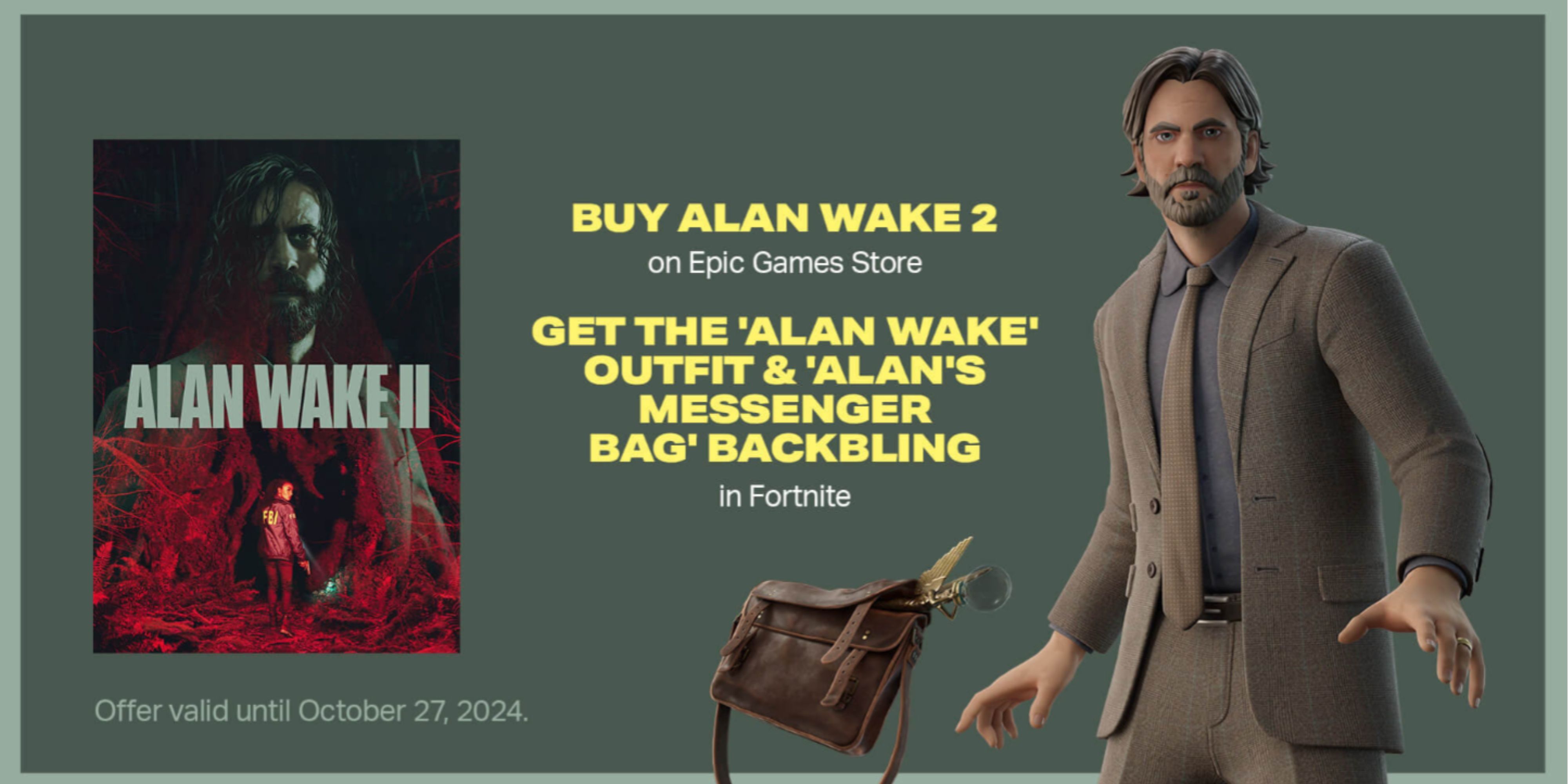 alan wake 2 fortnite outfit and backbling info.