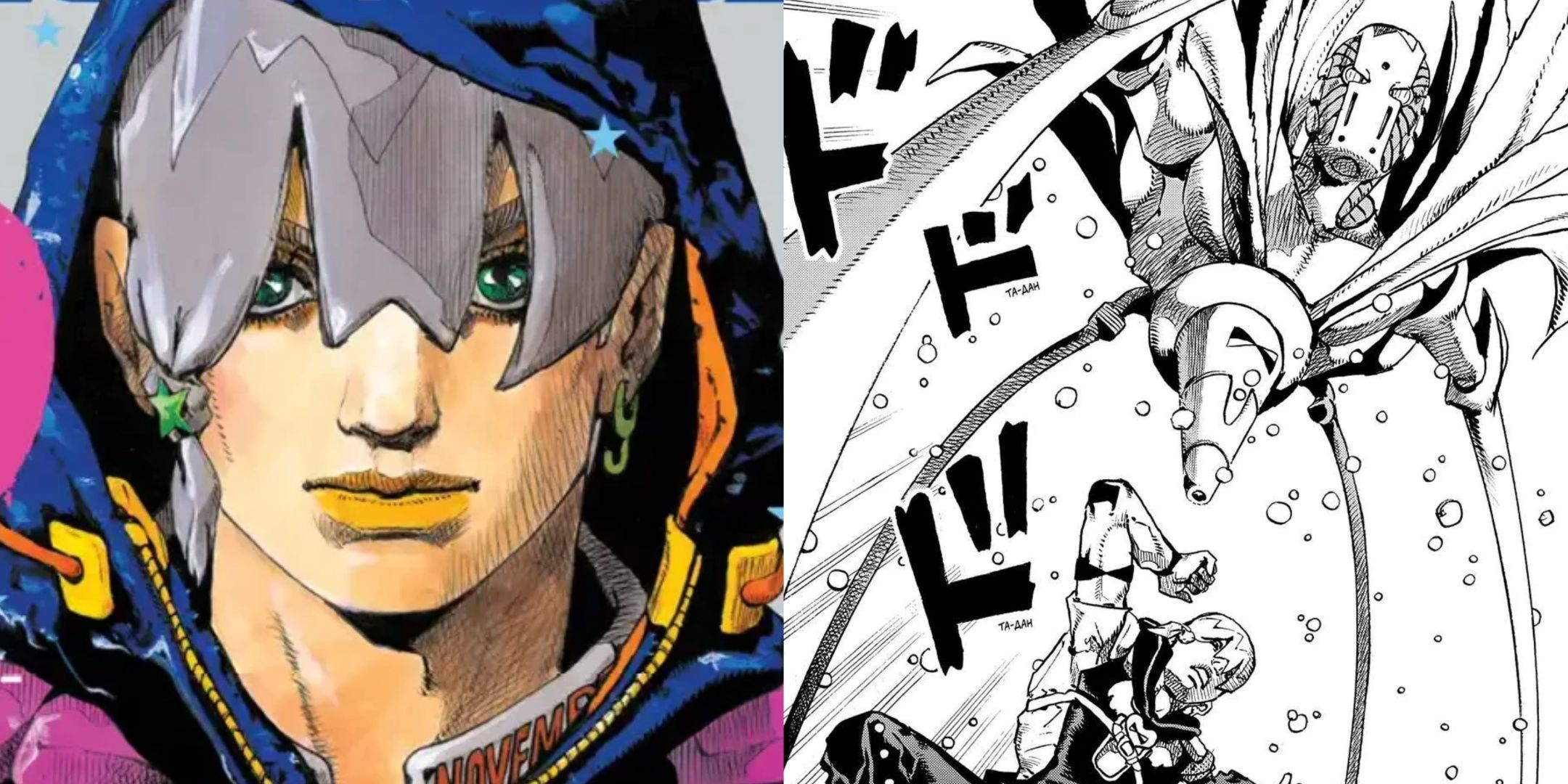 Jojo Lands protagonist, Jodio and his stand, November Rain.