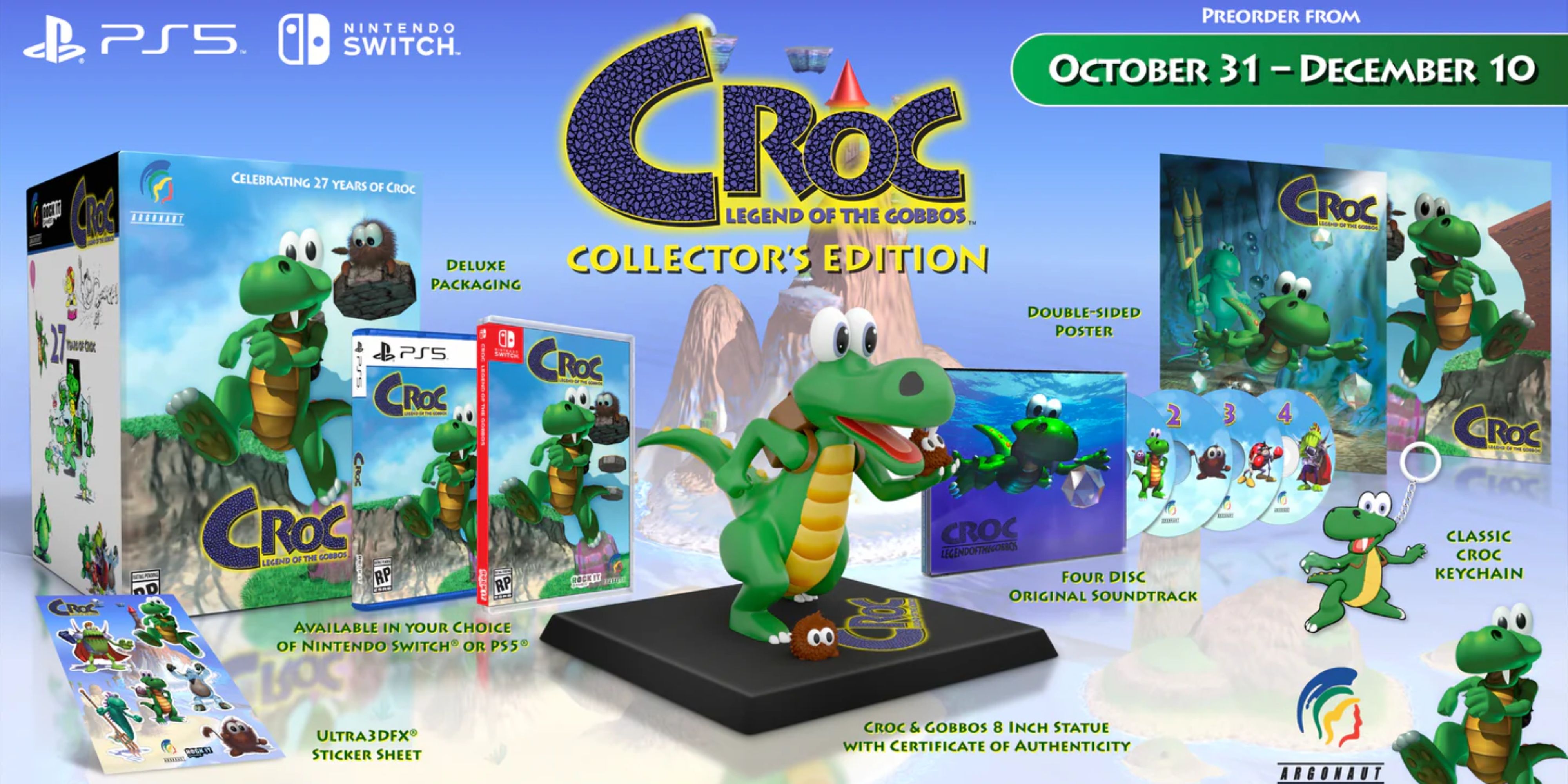 Croc Remaster получит физическое издание, декабрьский релиз подтвержден