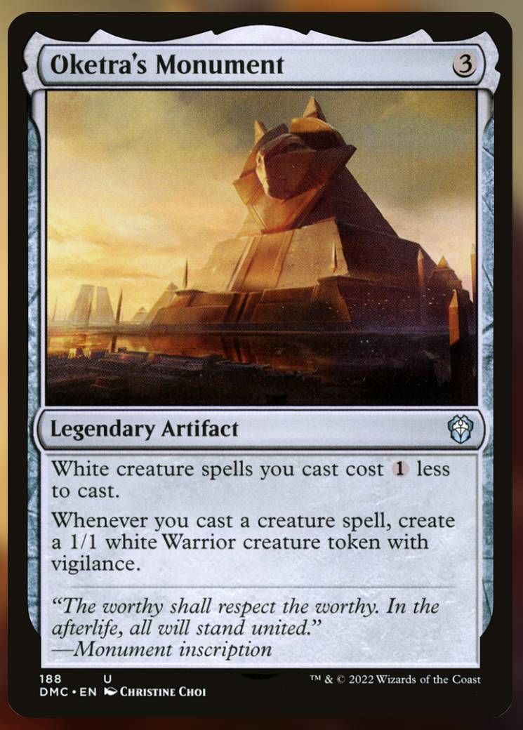 Image of Oketra's Monument card.