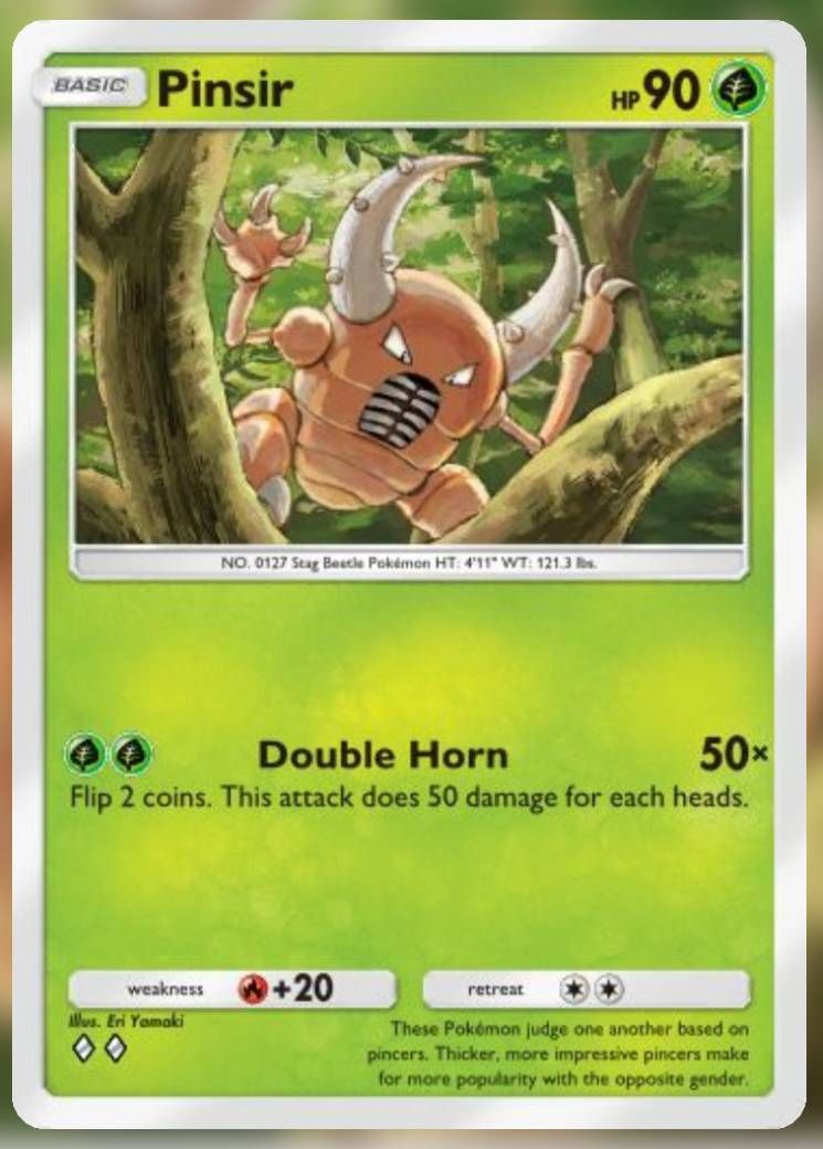 Ny karatra Pinsir avy amin'ny Genetic Apex.