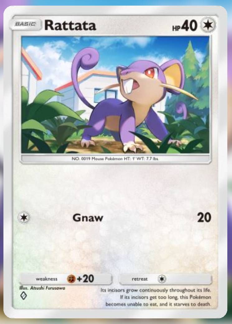 Ny karatra Rattata, avy amin'ny Genetic Apex.