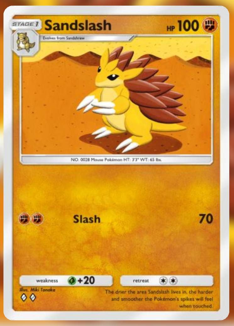 Ny karatra Sandslash, avy amin'ny Genetic Apex.