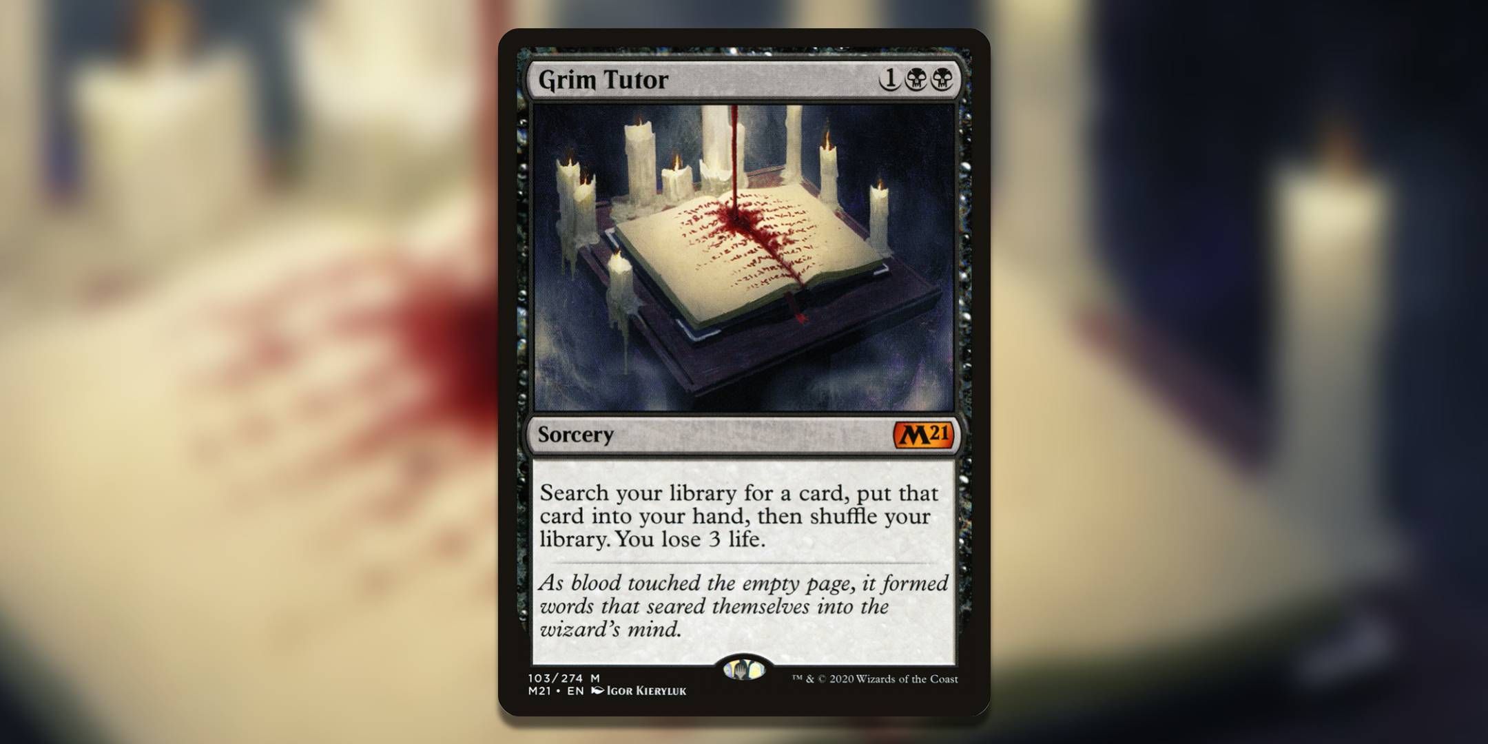 Screenshot of Grim Tutor Core Set 2021 MTG.