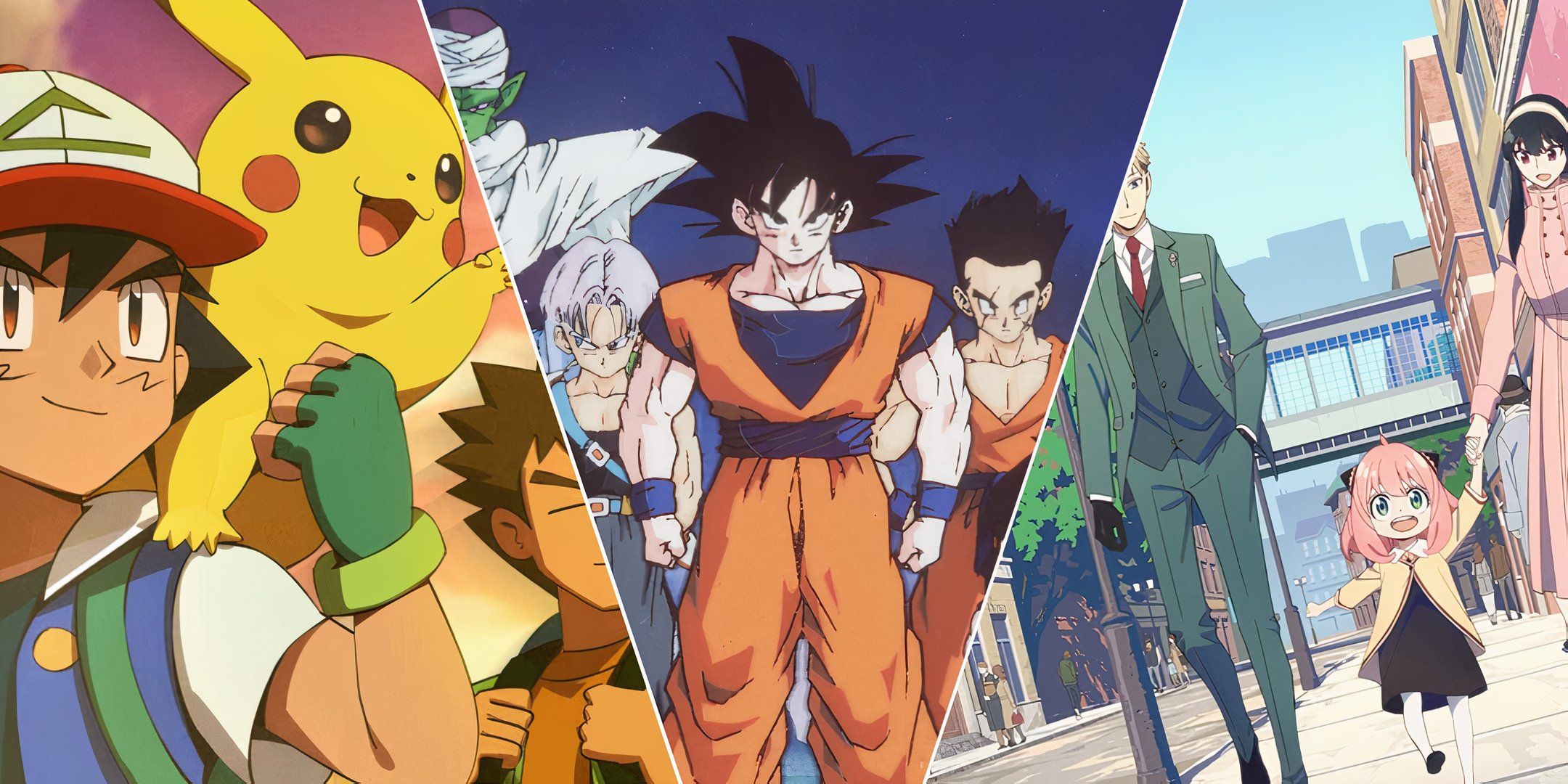 Pokemon, Dragon Ball Z, Spy x Family