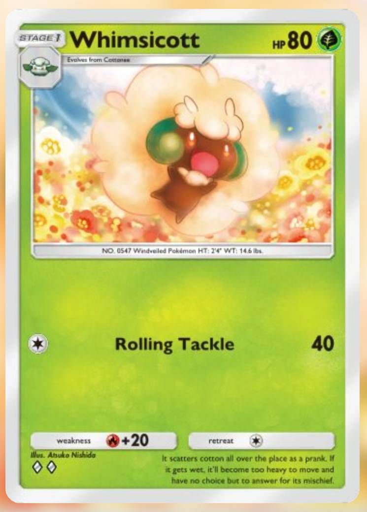 Ny karatra Whimsicott avy amin'ny Genetic Apex