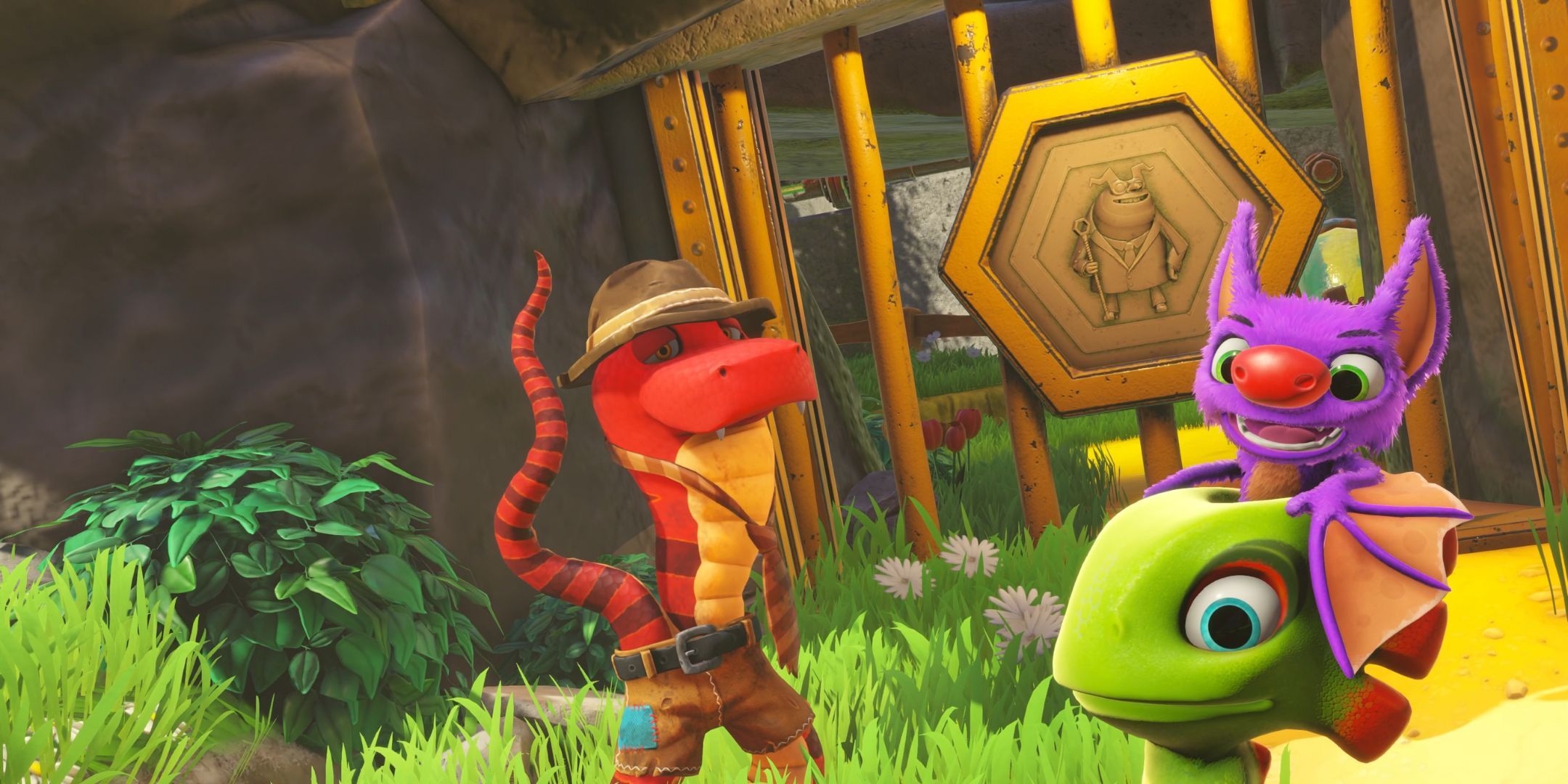 Trowzer with Yooka and Laylee in Yooka-Replaylee.