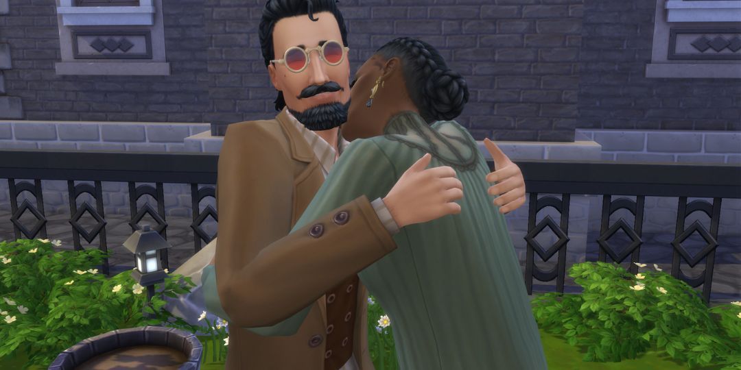 Olive Specter and Layne Coffin kiss in Olive's graveyard.