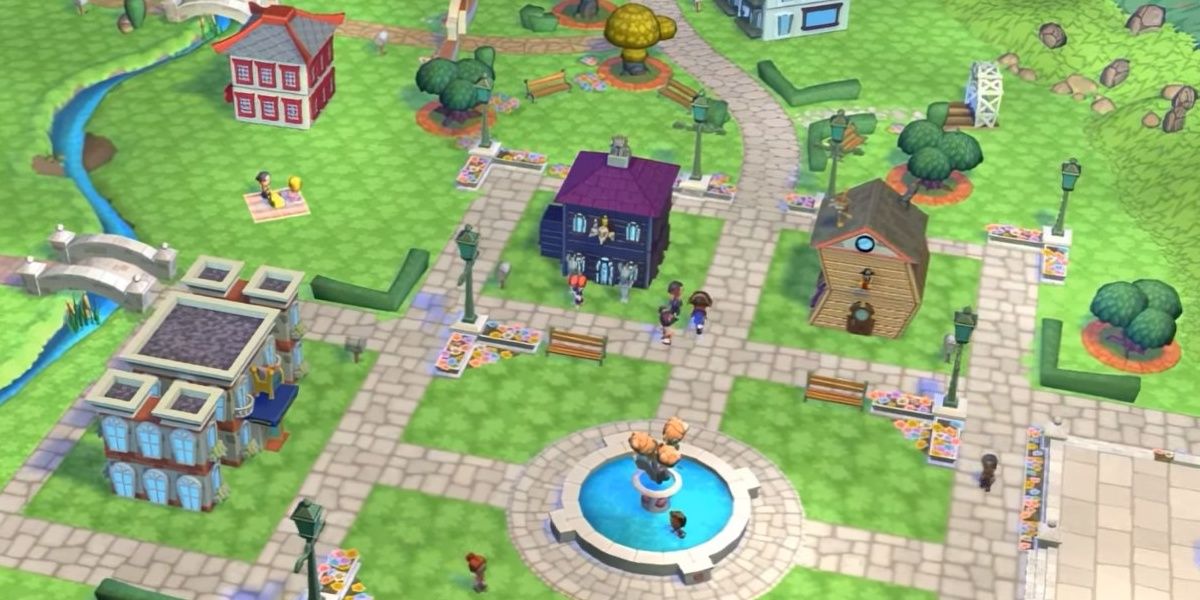 Image of the town square from MySims.