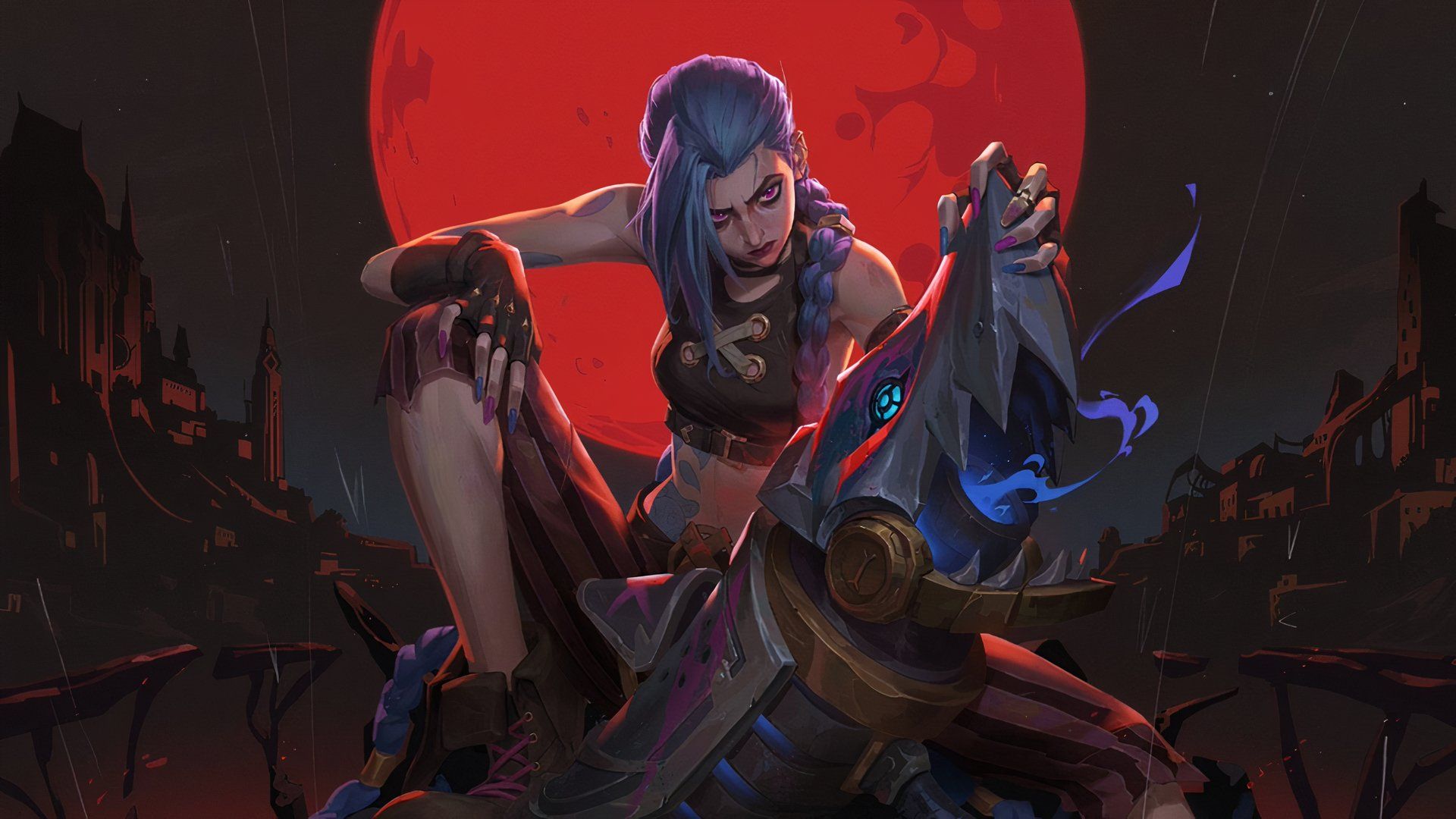 Art of Jinx from League of Legends, Arcane and Teamfight Tactics.