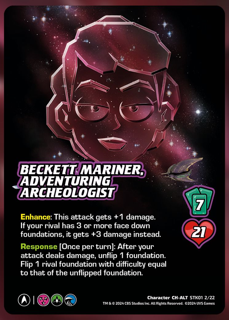 Beckett Mariner, Adventuring Archeologist alt UniVersus Card.