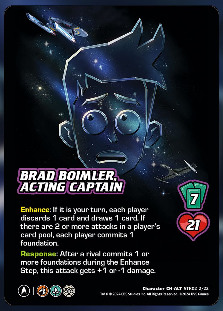 Brad Boimler, Acting Captain alt UniVersus Card.