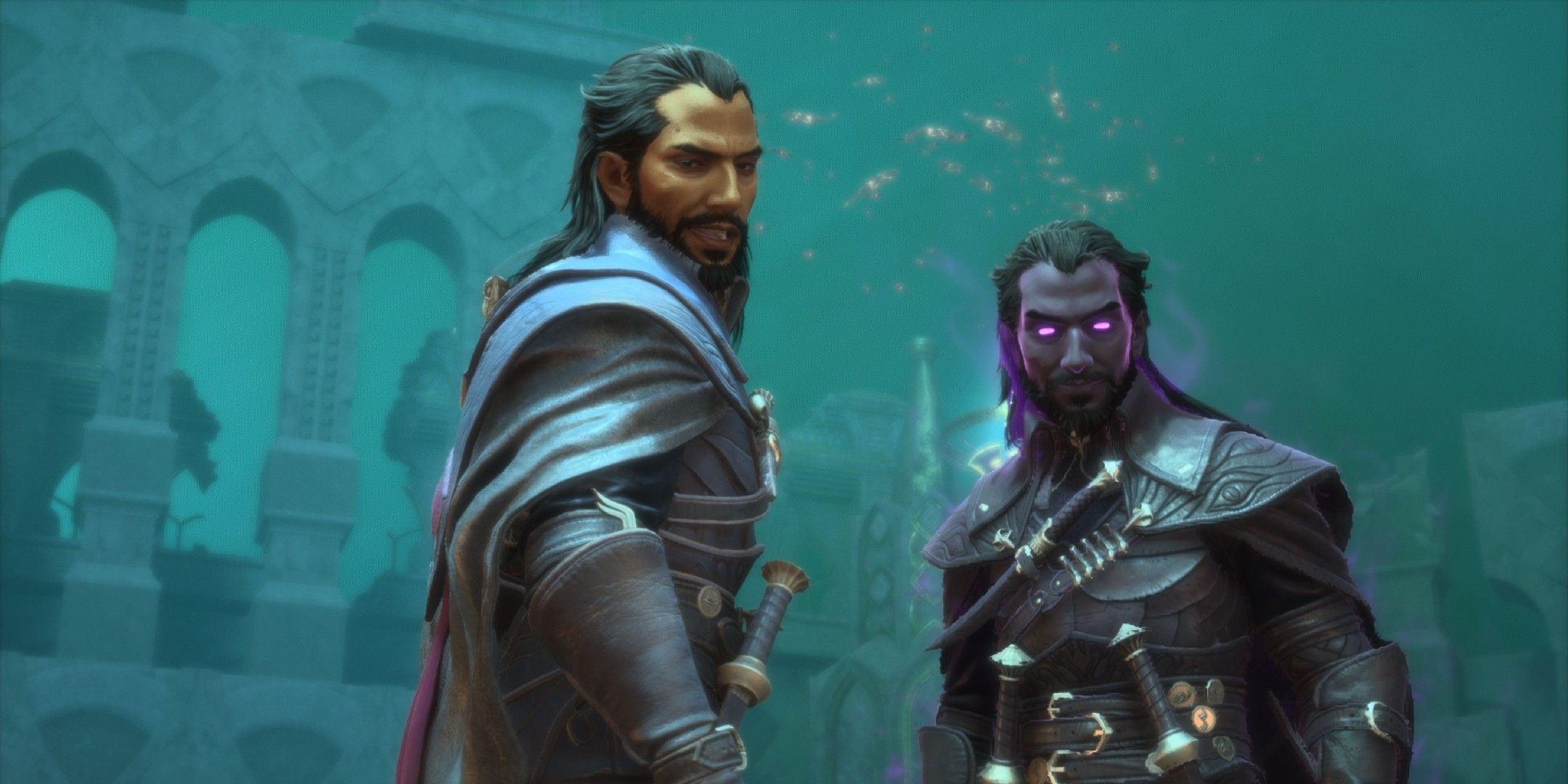 Dragon Age Veilguard image showing Lucanis and Spite.