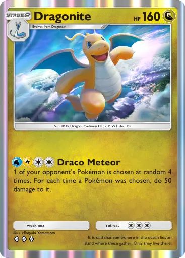 Dragonite card in Pokemon TCG Pocket.