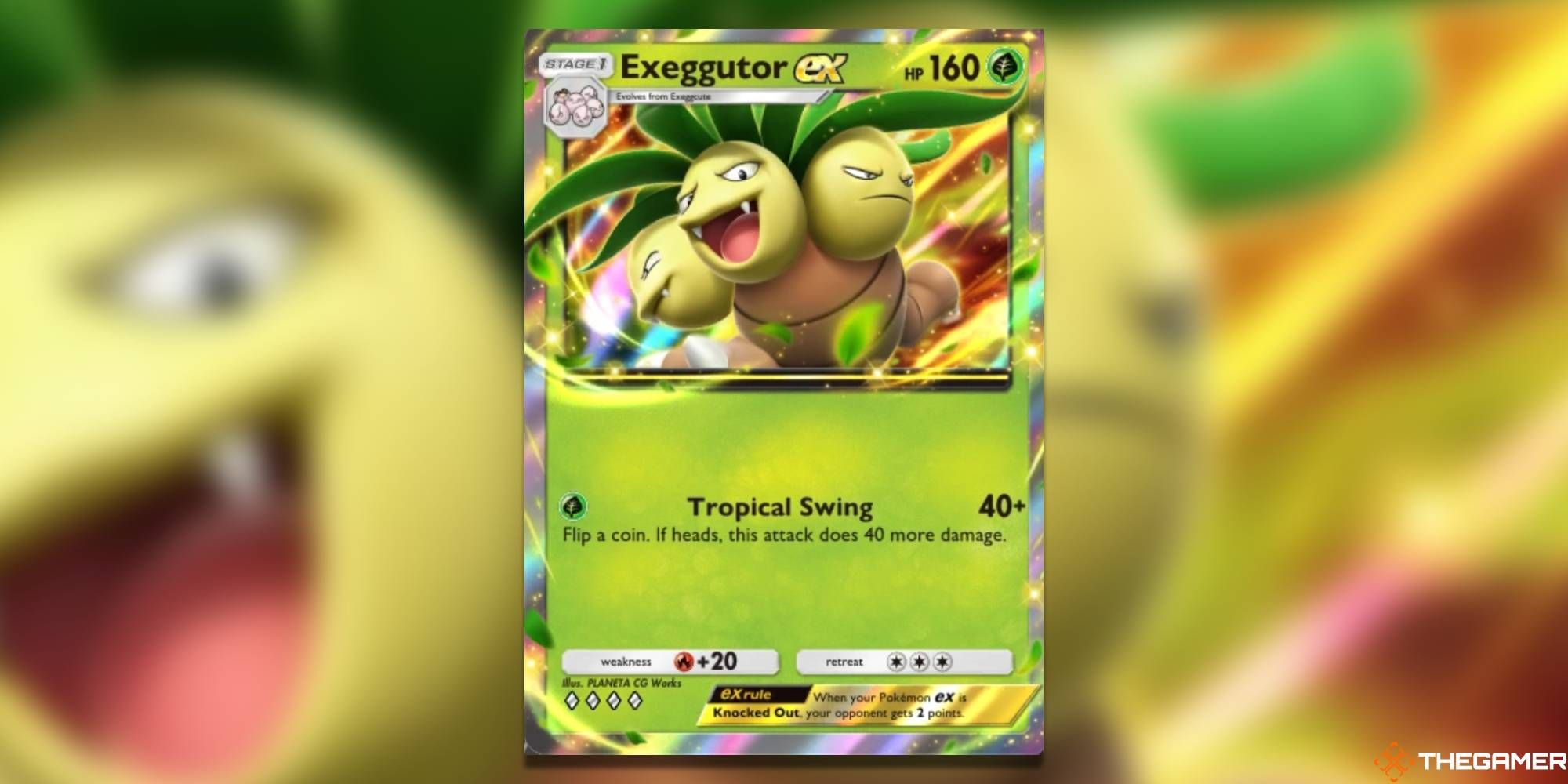 Exeggutor EX in Pokemon Pocket.