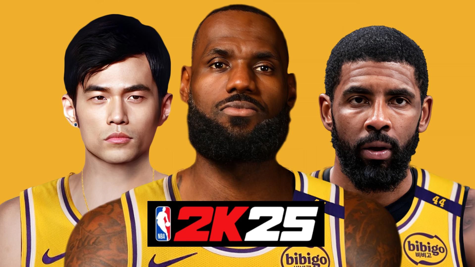 Headshots of LA Lakers players in NBA 2K25.