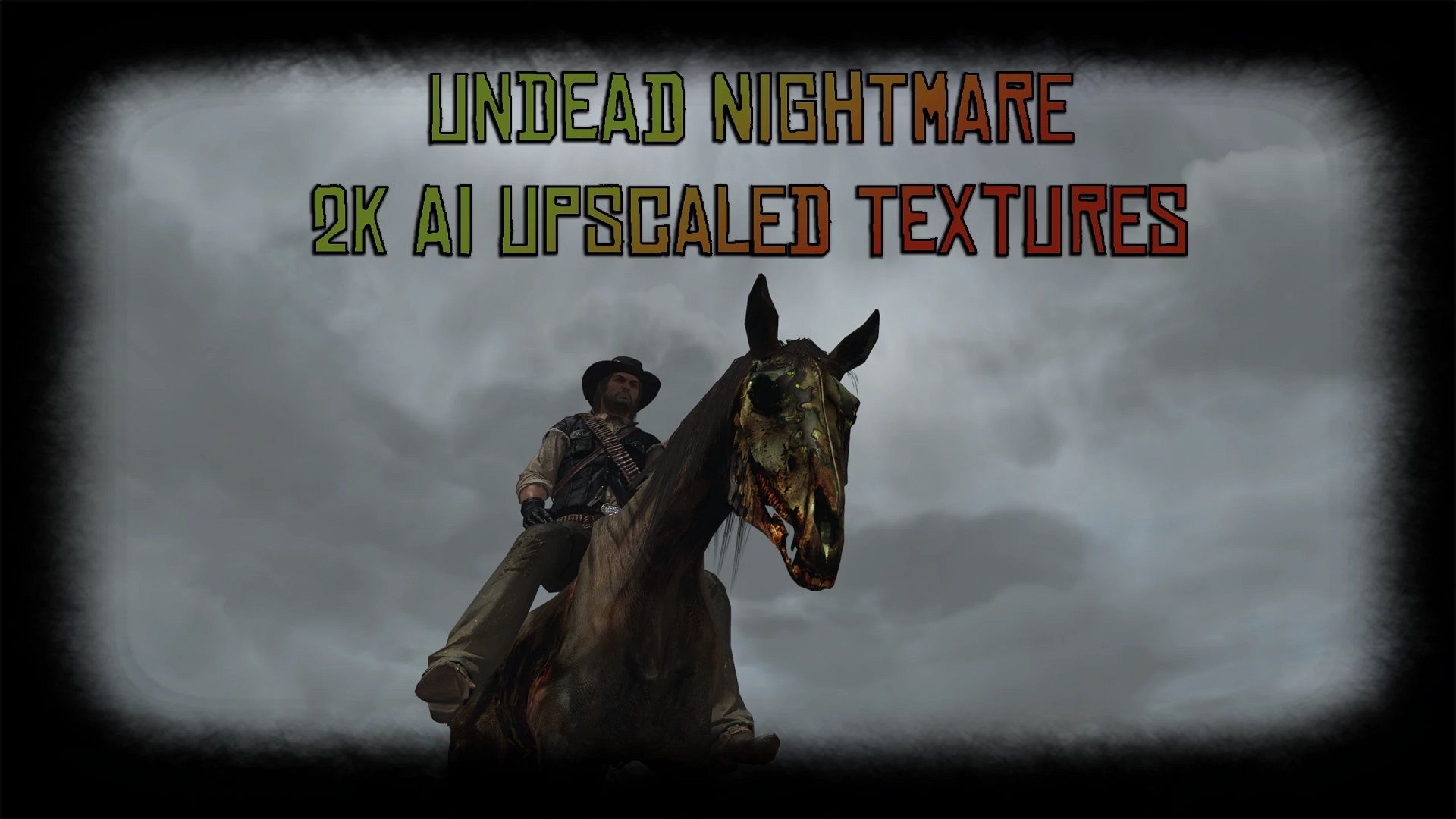 John Marston rides on an undead horse in Red Dead Redemption.