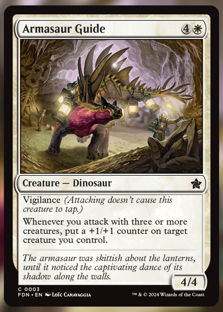 Magic The Gathering Armasaur Guide Card.