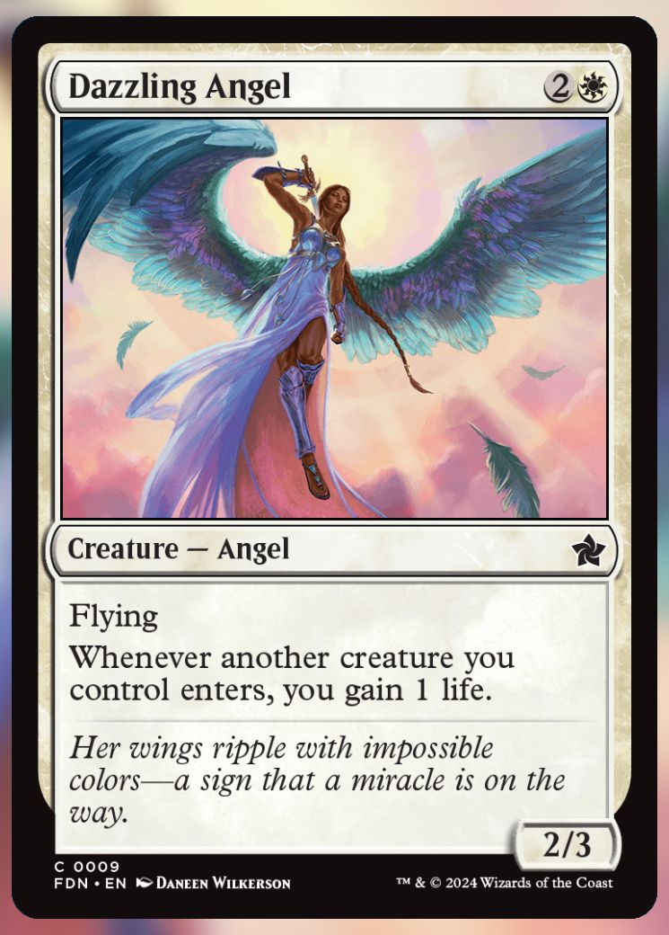 Magic The Gathering Dazzling Angel Card.