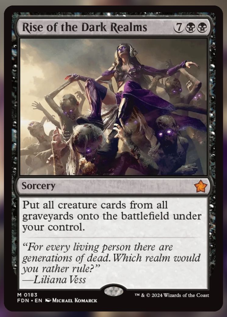 Magic The Gathering Rise of the Dark Realms Card.