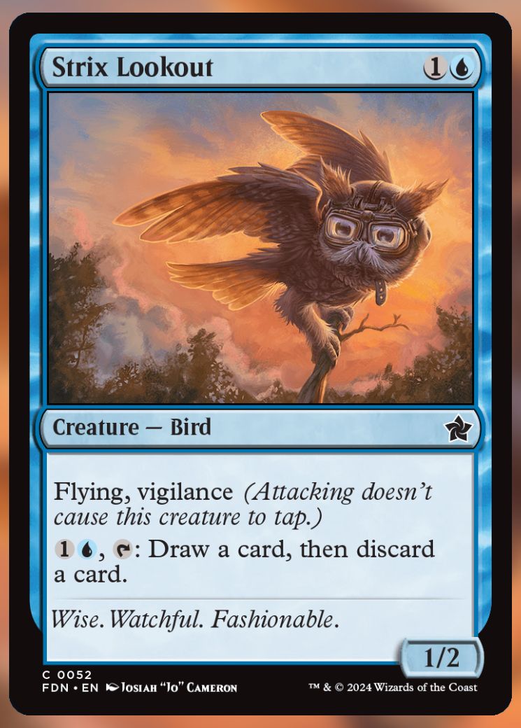 Magic The Gathering Strix Lookout Card.